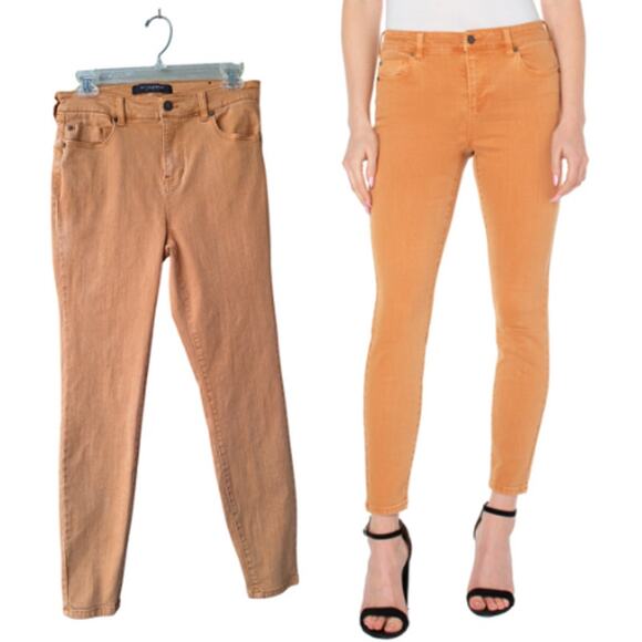 Liverpool Jeans Piper Hugger Ankle Skinny Mustard Ochre Brown  Pants 8- 29 - Picture 1 of 10
